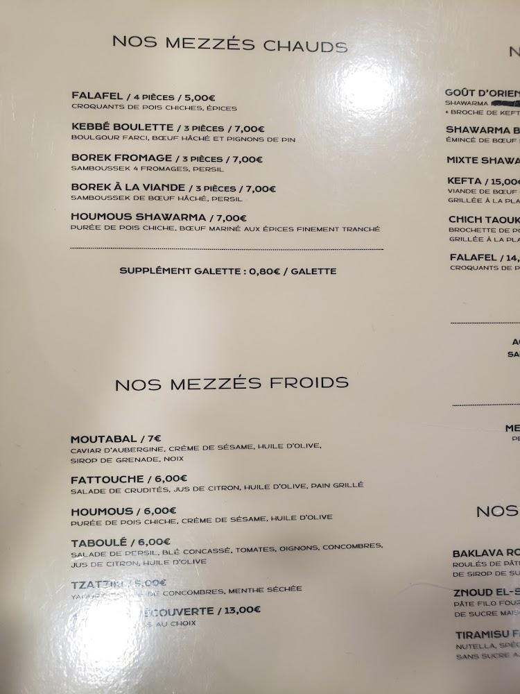 Goût d’orient - Menu Image 3